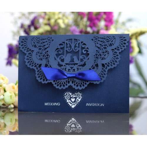 Pocket Invitation Laser Cut Paper Wedding Decoration Graduation Greeting Card